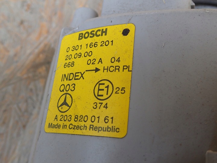 фото №2, Лампа ліва фара лівий mercedes c клас 203 00-