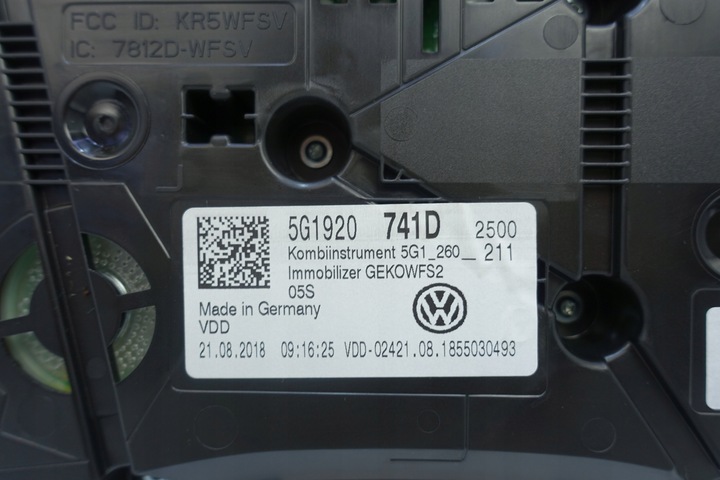 фото №8, Спідометр  прилади vw golf vii 7 5g 18372km 5g1920741d