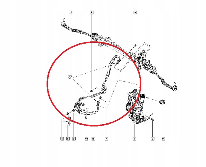 фото №12, Шланг підсилювача системи кермового renault