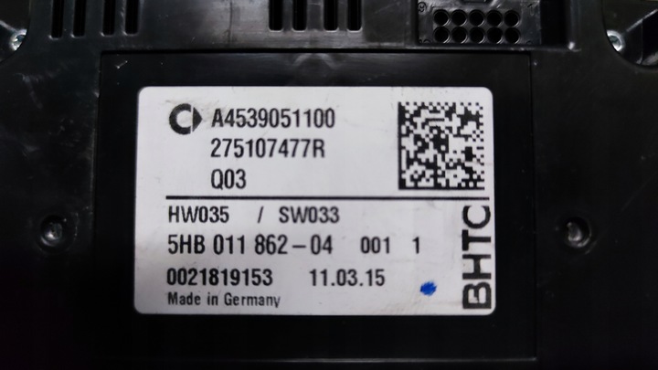 фото №3, Smart fortwo 453 forfour 453 панель кондиционера