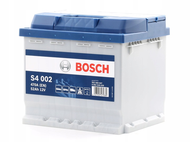 АКУМУЛЯТОР BOSCH S4 52AH 470A P+