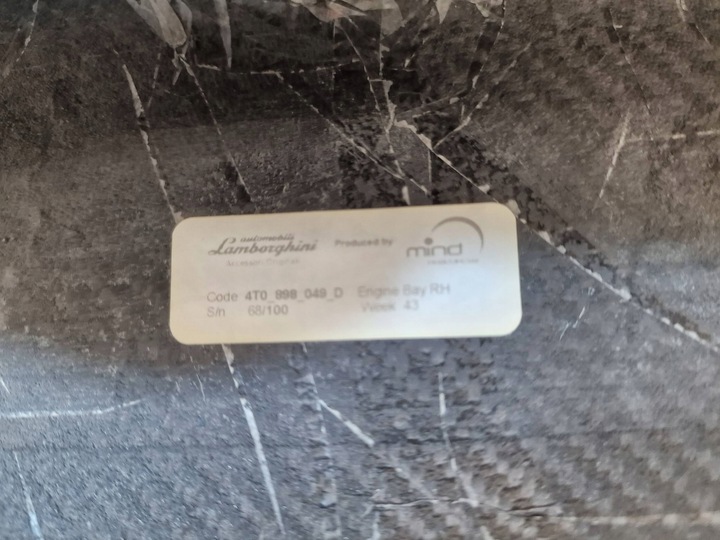 фото №8, Lamborghini huracan правая защита камеры двигателя карбон новая