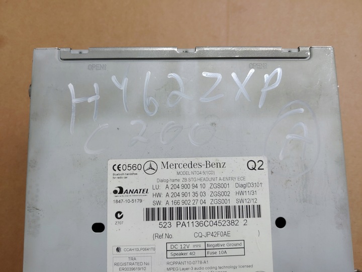 фото №9, Радиопроигрыватель cd навигация ntg 4.5 mercedes w204 c-klasa рестайлинг