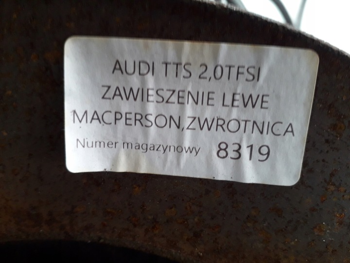 фото №8, Audi tt 2.0 tfsi mcperson поворотный кулак левая