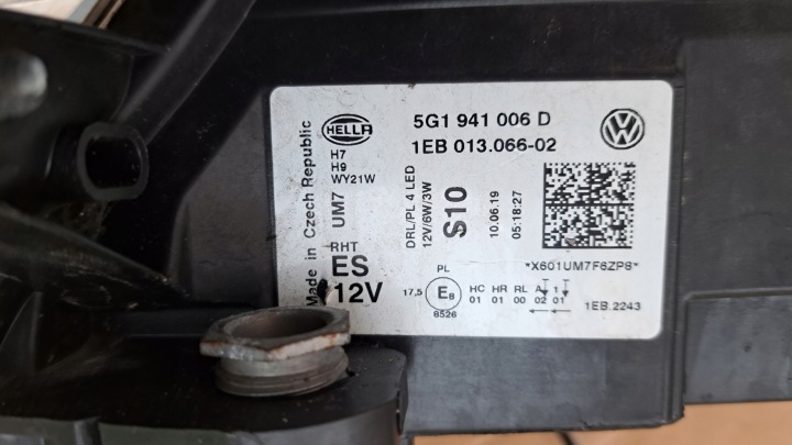фото №14, Vw golf vii 7 рестайлінг фара праве перед 5g1941006d