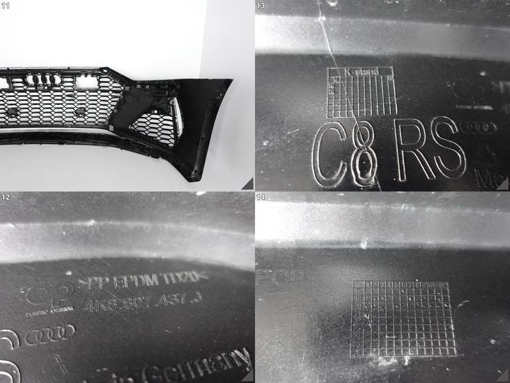 фото №9, Audi rs6 4k0 rs7 4k8 c8 19- бампер+ решётка радиатора перед