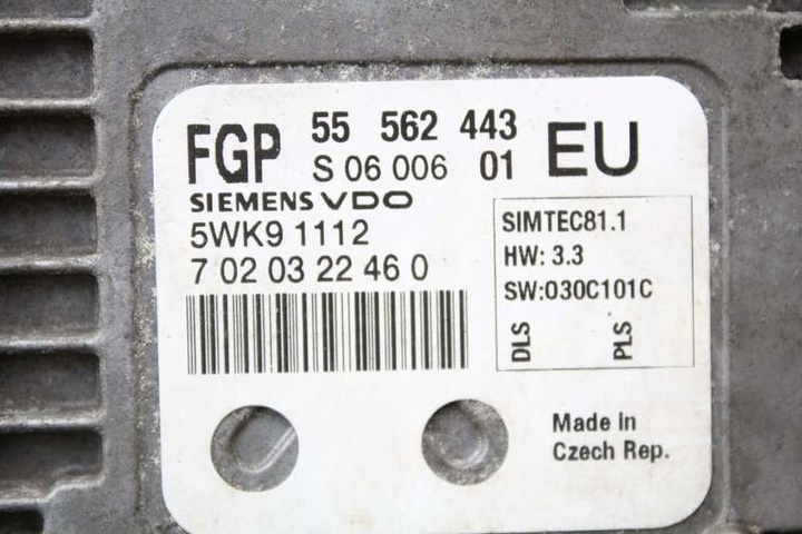 фото №7, Иммобилайзер компьютер набор 55562443eu 5wk91112 13193084pb opel vectra c 2.2