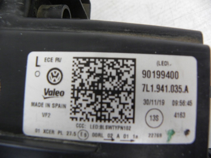 фото №6, Volkswagen trasporter t6 рестайлинг full-led лампа передняя левая сторона