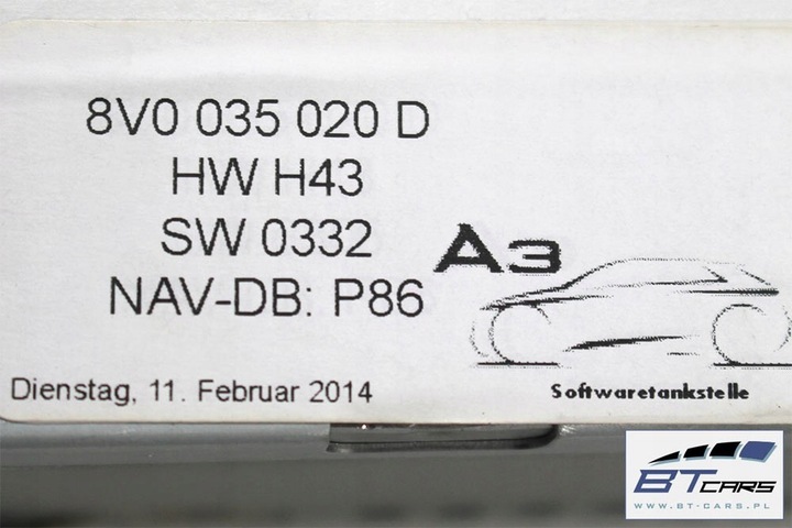 фото №11, Audi a3 набір mmi 3g+ монітор + зчитувач mib + панель 8v0035020d 8v0919604c