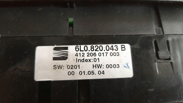 фото №5, Рамка панель klimatyzacji^^ seat ibiza iii 6l 6l0820043b 6l1858815