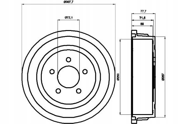 фото №1, Textar барабаны тормозные зад chrysler voyager iii vo