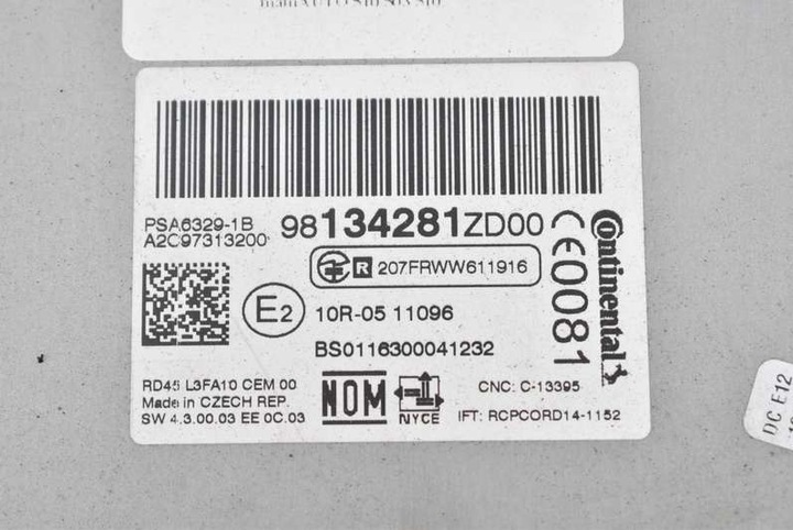 фото №6, Радіо радіопрогравач cd 98134281 peugeot 301 12-17