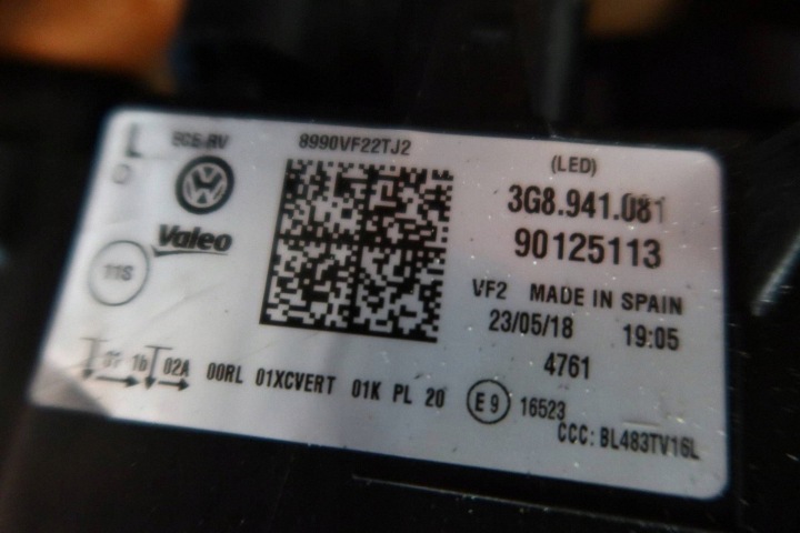 фото №8, Фара ліва сторона volkswagen arteon 3g8941081 повний led