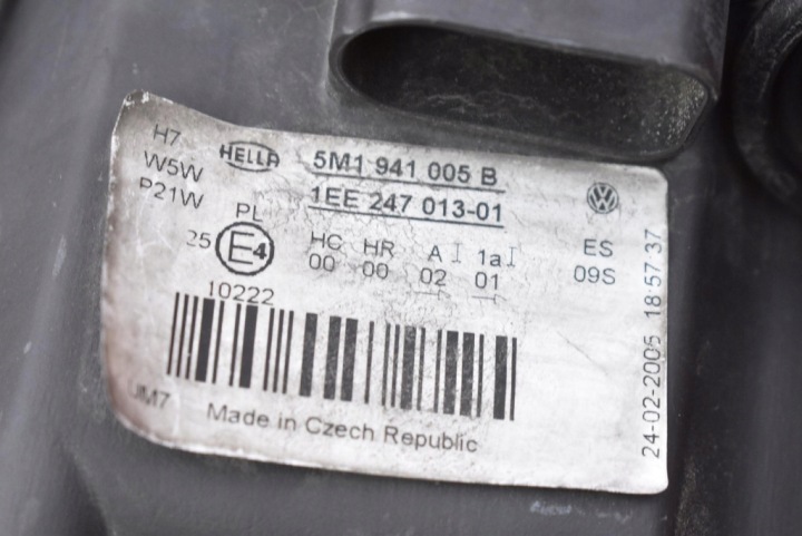 фото №13, Фара ліве фара передня eu 5m1941005b vw golf 5 v plus 04-09