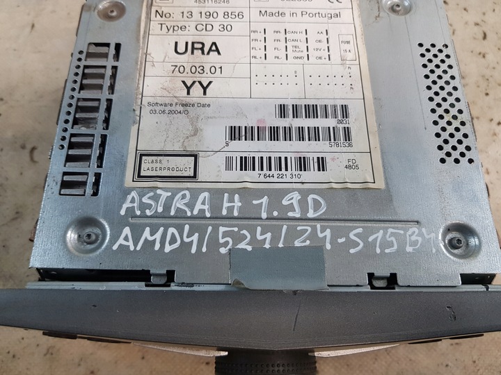 фото №6, Opel astra h радио cd 453116246 13190856 7644221310