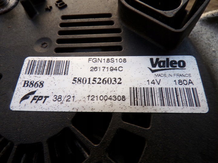 фото №4, Iveco daily 3.0 генератор 5801526032 180a