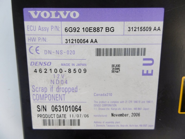 фото №11, Зчитувач dvd навігації volvo s80 ii v70 iii xc70 ii