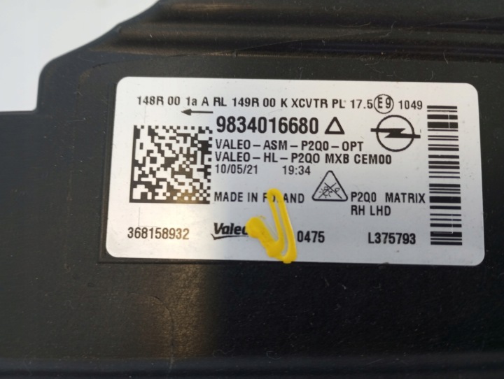 фото №6, Фара полный led opel mokka 9834016680 9834016880