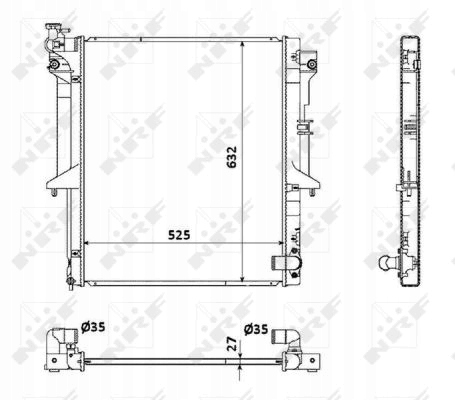 фото №1, Радиаторов двигателя nrf 53908 mn135032