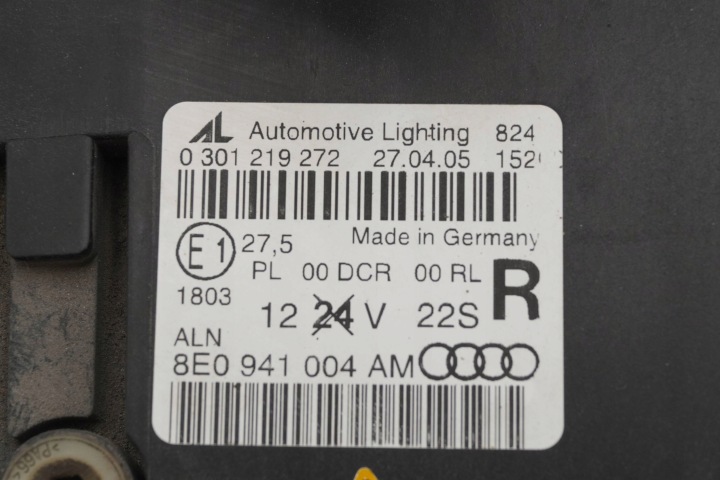 фото №12, Фара передняя правая ксенон audi a4 b7 8e0941004am