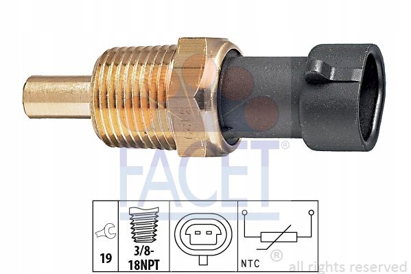 фото №1, Vernet ws2588 датчик температура. воды espero astra g corsa c vectra c combo