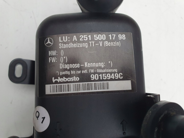 фото №7, Вебасто ttv mercedes w251 r klasa a2515001798 новое
