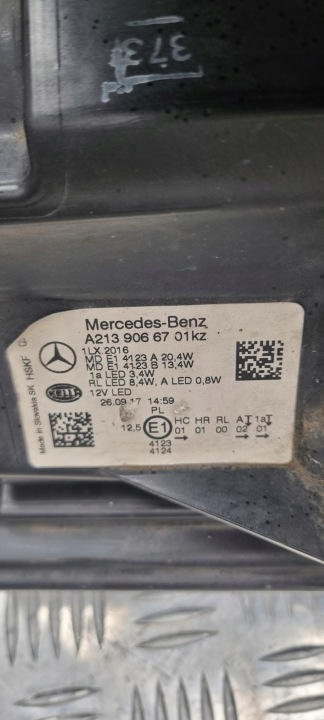 фото №16, Mercedes oem номер a2139066701 w213 фара левая левые перед передняя uk англичанин