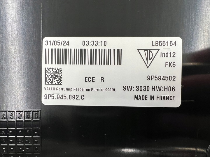 фото №13, Нова лампи зад задня porsche carrera 911 992 s 4s gts turbo чорний ece 19-