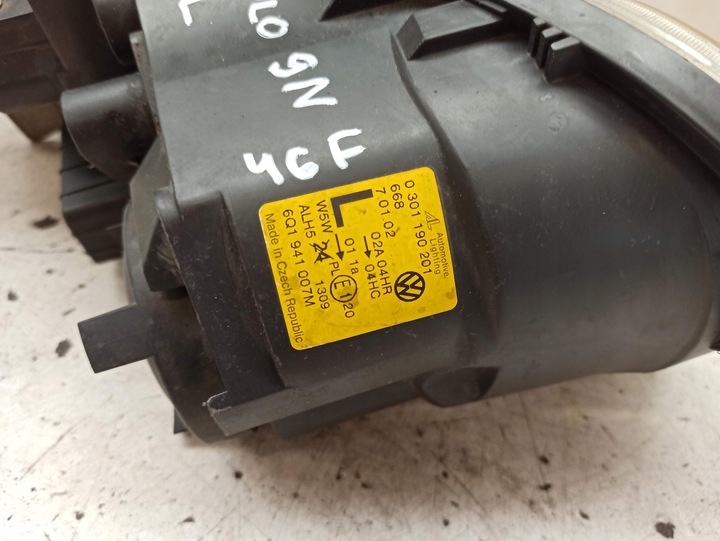 фото №9, Vw polo 9n панель крепления фар лампа левая передняя 6q1941007m !повреждённая!