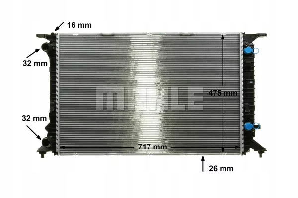фото №12, Радиатор vw a4/a5/a6 07- q5 08- seat exeo 08- mah
