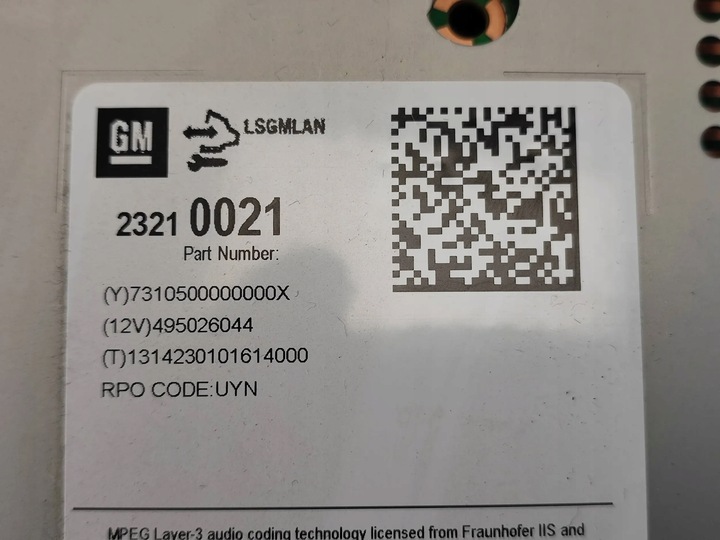 фото №6, Радио cd opel astra j рестайлинг 23210021