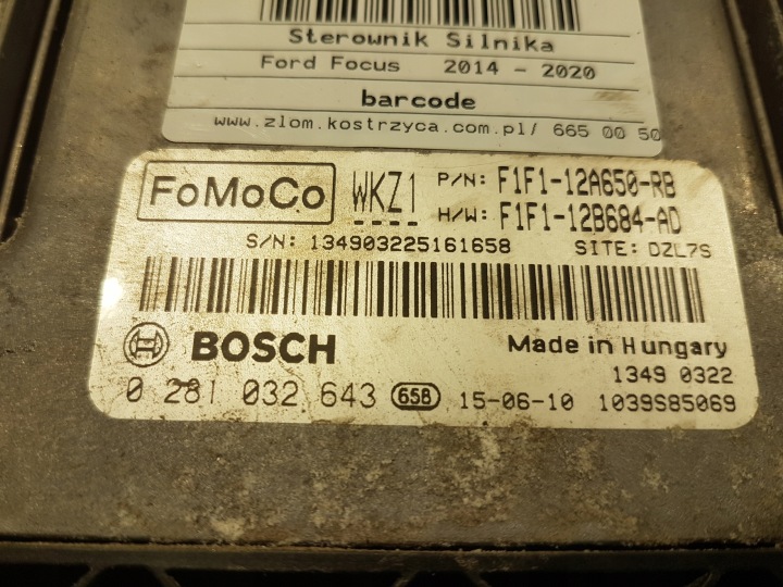 фото №5, Ford focus mk3 рестайлінг 1.5 tdci блок керування двигуном (ecu) 0281032643