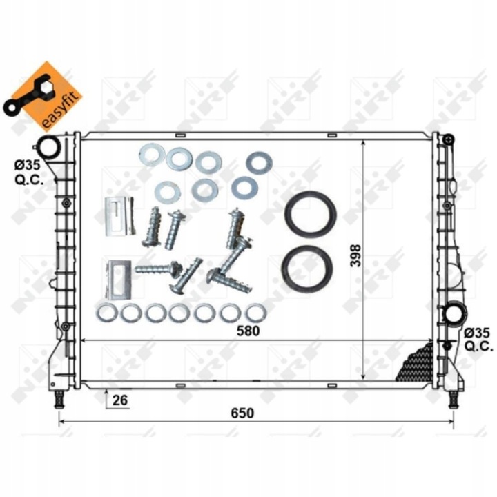 фото №12, Радіаторів двигуна nrf 46842843 50518254 109338o 10