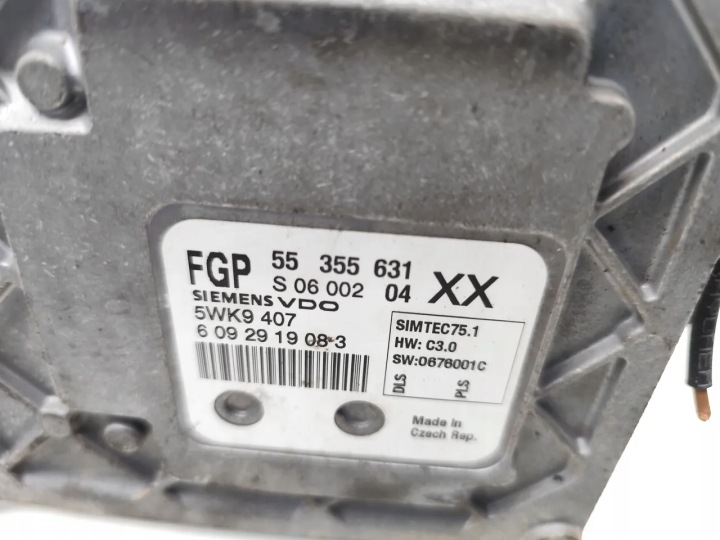 фото №7, Opel vectra блок керування  / модуль ecu 1.9 cdti дизель 88kw 120 hp 55355631