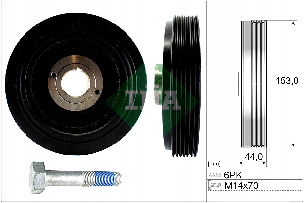 фото №2, Колесо ременное вала коленчатого citroen berlingo berlingo минивэн bx