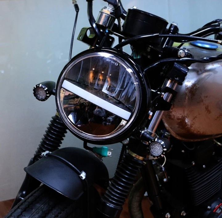 фото №12, Фара передняя 7" полный led 1 штуки harley jeep land rover hummer lada uaz