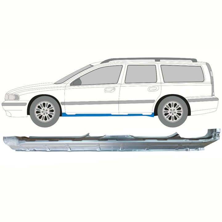 фото №1, Полный порог do volvo s70 v70 2000-2007 / левая