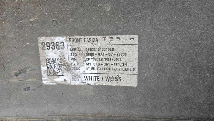 фото №12, Tesla модель y бампер передний перед