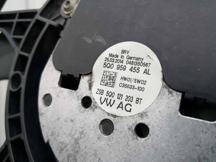 фото №11, Vw audi seat skoda 5q0 вентилятор 207h 203bt 455al