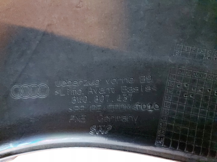 фото №10, Audi a4 b9 8w бампер перед комплектный ly9t 2016 год 8w0807437 опт