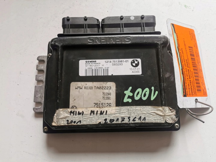 фото №7, Mini one 1.6b 16v s118012001h 7515126 компьютер ecu