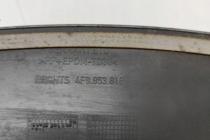фото №7, Планка заднього правого крила audi a6 allroad 4fh, c6 4f9853818 3.0l