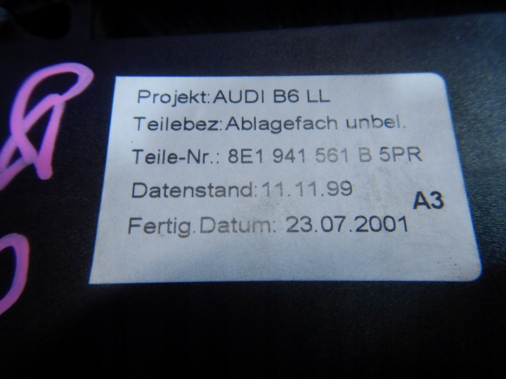 фото №4, Audi a4 b6 00-05 бардачок визитница 8e1941561b