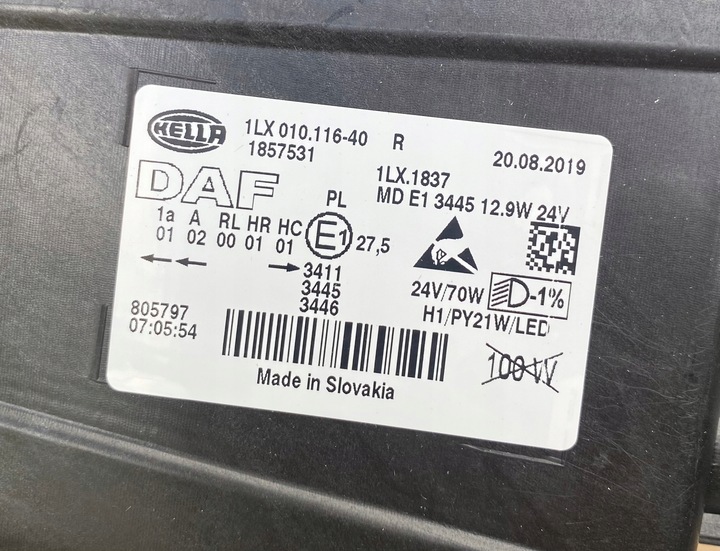 фото №15, Daf xf 106 cf фара праві лампа повний led 1857531