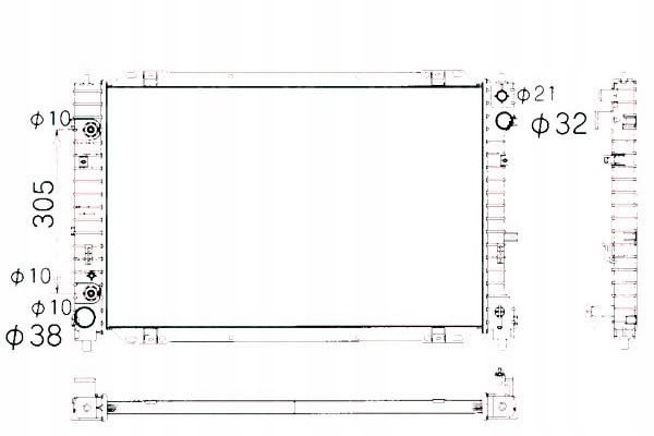 фото №1, Nrf радиаторов воды ford maverick 3.0 v6 24v