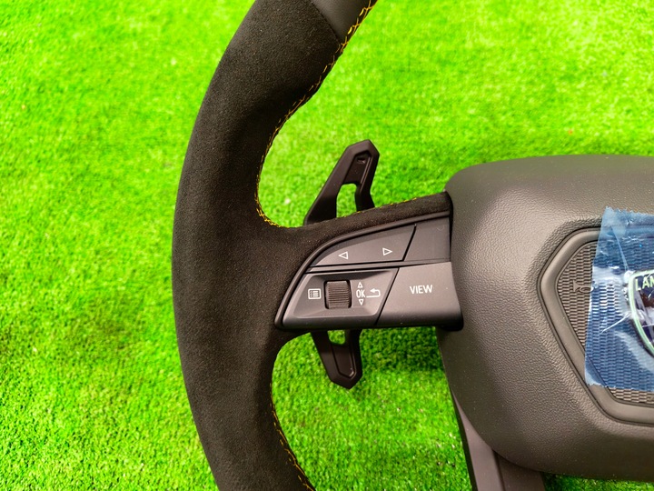 фото №6, Lamborghini urus руль лепестки алькантара жёлтая nić