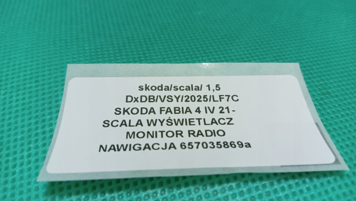 фото №12, Skoda fabia 4 iv 24- scala дисплей монитор магнитола магнитола 657035869a