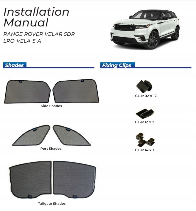 фото №15, Шторки land rover range rover velar 2017- защитные накладки ролеты солнцезащитный