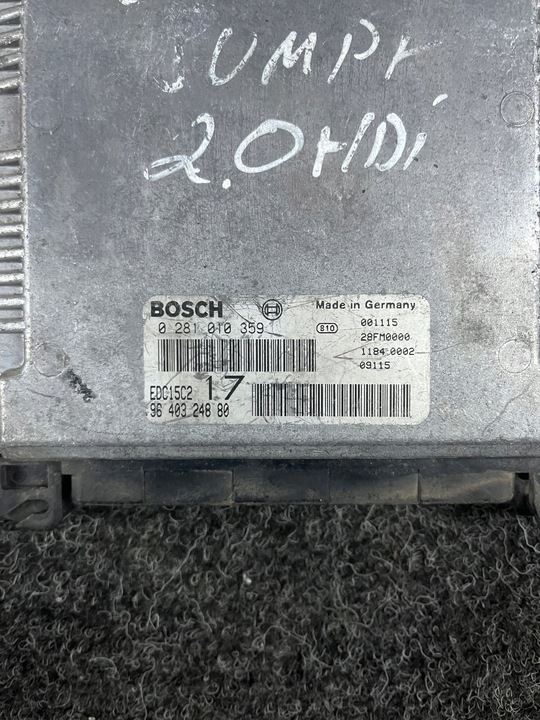 фото №6, Комп'ютер блок керування двигуна citroen jumpy 2.0 hdi 0281010359