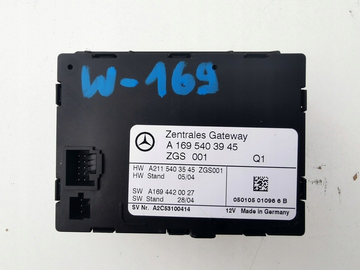 фото №1, Mercedes w169 a-klasa модуль шлюз блок керування a1695403945